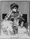 Illustration of Constance Wilde (née Lloyd) in The Philadelphia Inquirer, based on a photograph of her around 1891 by Kingsbury & Notcutt, London, UK.